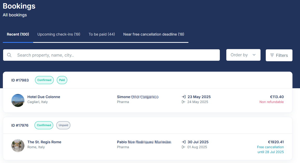 View your upcoming free cancellation bookings 1.PNG